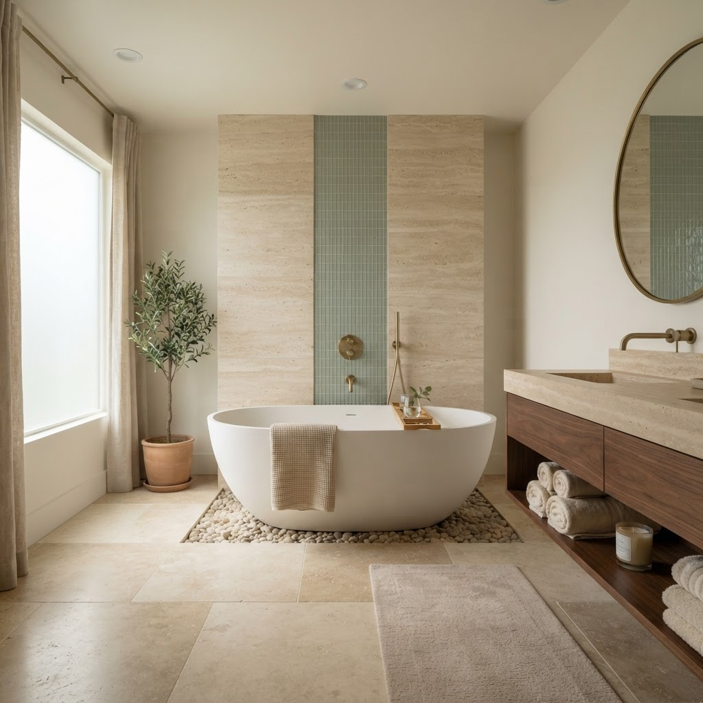 Spa-inspired primary bathroom renovation