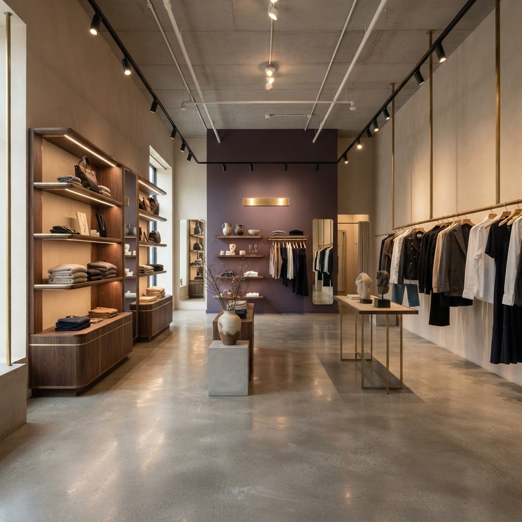 Custom-built boutique retail store interior